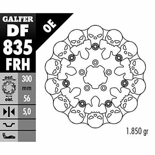 GALFER Bremsscheibe "DF835" Typ FRH - Skull, schwimmend, mit ABE