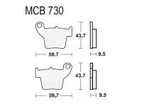 TRW Bremsbelag "MCB 730" Satz Typ EC Organisch...