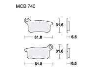 TRW Bremsbelag "MCB 740" Satz Typ EC Organisch...