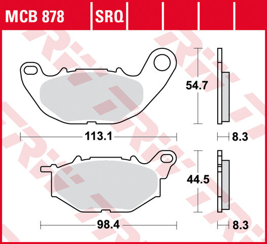 TRW Bremsbelag "MCB 878" Satz Typ Organisch Standard mit ABE