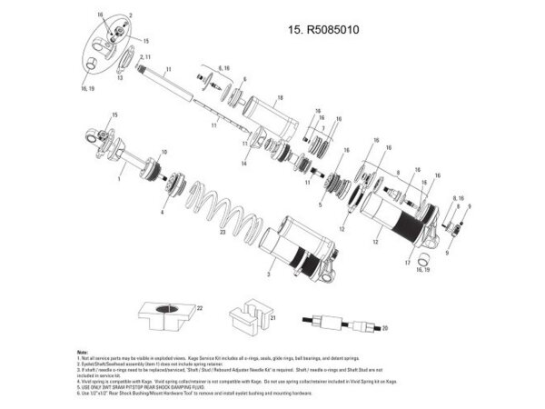 ROCKSHOX Verstellhebel für Zugstufe (