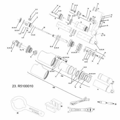 ROCKSHOX Vivid Air 2011-2013, Service Kit Basic