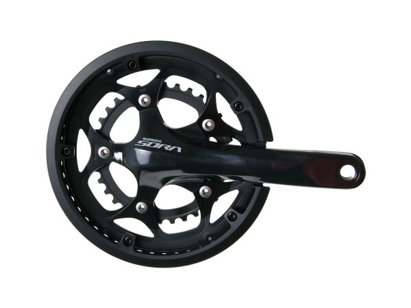 SHIMANO Kettenradgarnitur "Sora" FC-R3000 Mod.17, 34/50Z., Hollowtech II, high tech grey, SB-verpackt, Mit KS-Ring, 5-Ar