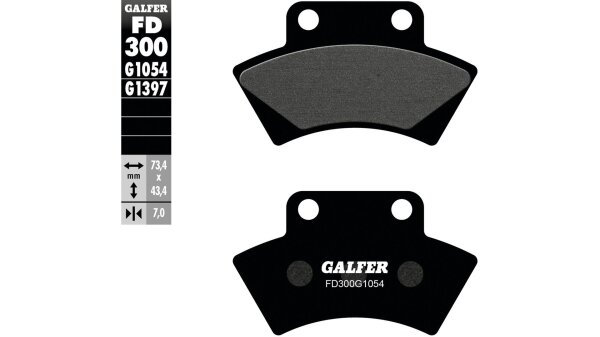 GALFER Bremsbelag "FD300" Satz G1054, Organis