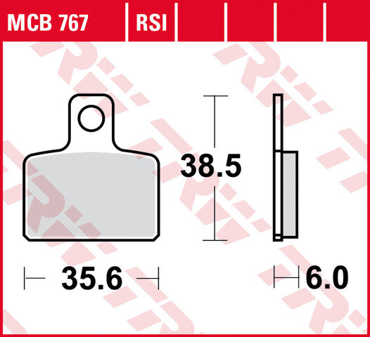 TRW Bremsbelag "MCB 767" Rennsportartike Typ RSI, Sintermetall Offroad Racing