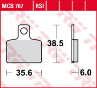 TRW Bremsbelag "MCB 767" Rennsportartike Typ...