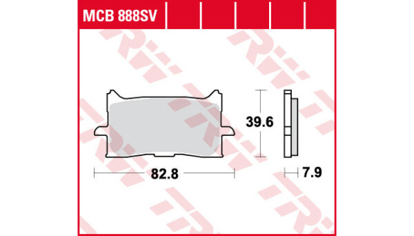 TRW Bremsbelag "MCB 888" Satz Typ SV Sintermetall mit ABE 