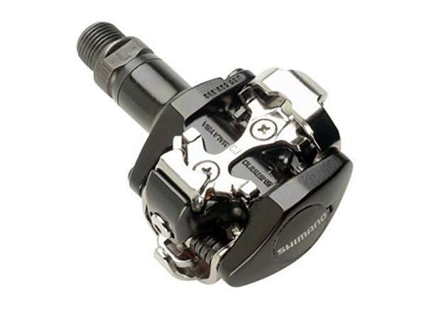 SHIMANO MTB-/Trekking-Systempedal "PD-M505", SPD-System, beidseitig, inkl. Pedalplatten, Offroad Pedal für den Leistungs