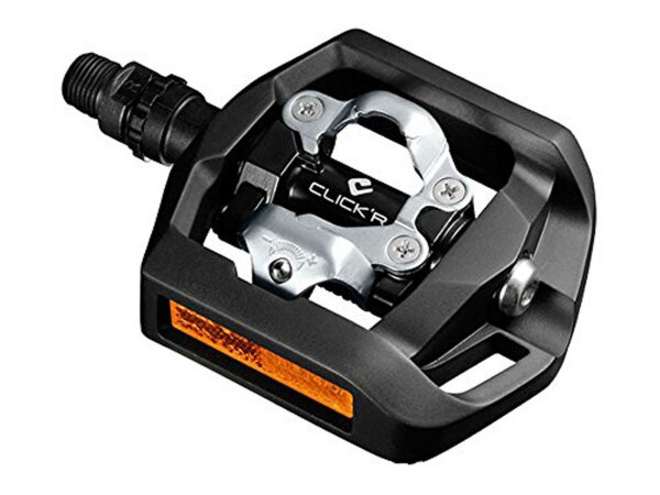 SHIMANO MTB-/Trekking-ClickR Pedal "PD-T421" Mod.17, SPD-System, einseitig, inkl. Pedalplatten (für Mehrfachausstieg), 