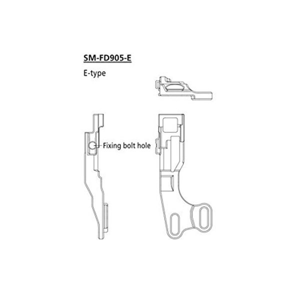 SHIMANO Adapter "XTR DI2" FD-M9050/FD-M9070 Mod.15, Für DI2 Umwerfer, E-Type Mount