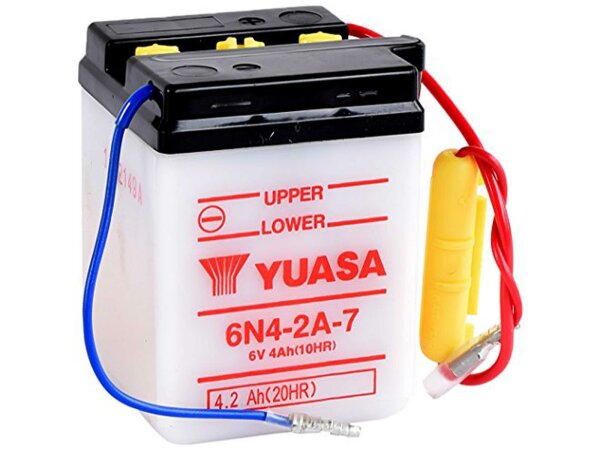 Batterie "6N4-2A-7" ETN: 004014001 DIN: 00414 Yuasa, Standar