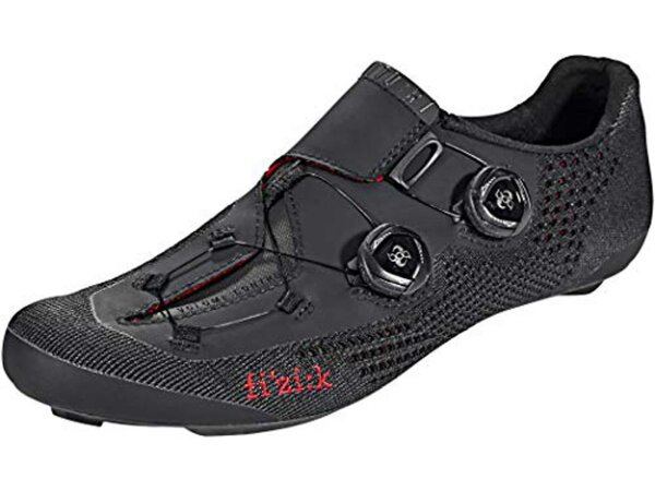 FIZIK Rennschuh "Infinito R1 Knitted" Mo black / red, Gr. 47