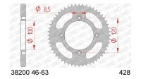 AFAM Kettenrad "38200" 428, Stahl, silbe 54...