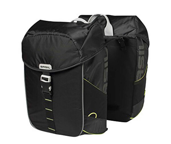 doppelpacktasche basil miles black lime,wasserdicht, 32 ltr.