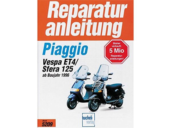 BUCHELI-VERLAG Reparaturanleitung Motorr Piaggio Sfera 125/Vespa ET4 ab 1996