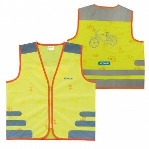 sicherheitsweste wowow nutty jacket für kinder gelb mit refl.-streifen gr.m