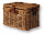 hinterrad-transportkorb basil denton 35x26x26cm, braun, rattan, grobmaschig