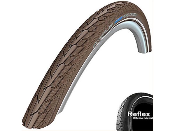 SCHWALBE Reifen "Road Cruiser" Active Li 42-622 (28" x 1,60), coffee / Reflex, 705 g