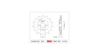 RK Antriebsritzel "4162" 520, Stahl 14 Zähne