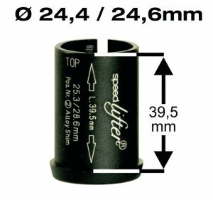 reduzierhülse speedlifter 1 1/8" ahead ø24,4/24,6mm, 39,5mm höhe, schwarz