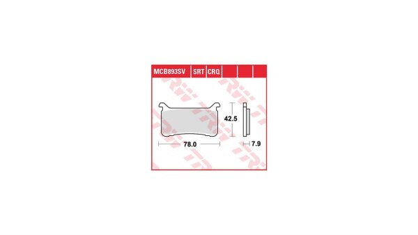 TRW Bremsbelag "MCB 893" Typ SV Sintermetall mit ABE