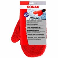 SONAX Microfasertuch "WaschHandschuh" Ha rot