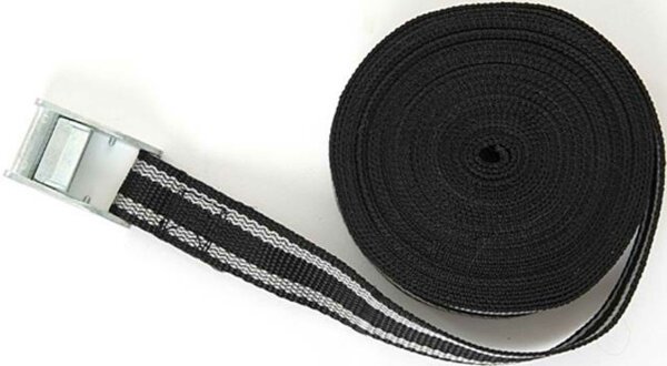 Spanngurt "Easy Tie Down" Mit Nocken-Sch schwarz, 25 mm x 2,5 m, Zugkraft 317 kg