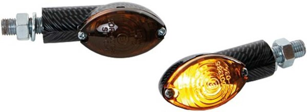 SPEC-X Blinker "Cat`s" SB-verpackt, E-ge carbon-look, kurzarm 20 mm