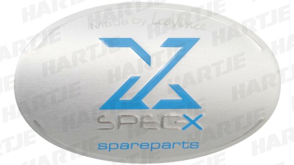 SPEC-X Plakette Für Auspuff Spec-X Handmade TT Aluminium