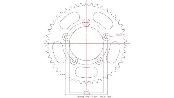 ESJOT Kettenrad "32152" 520, Stahl, schw 46 Zähne