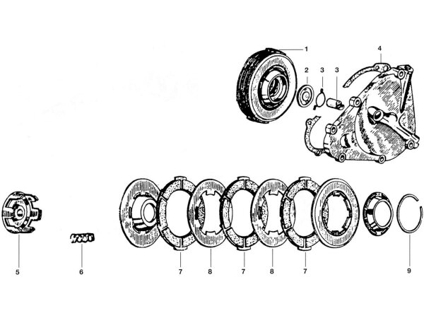 Kupplungsersatzteile Piaggio PK-XL 2 Sprengring