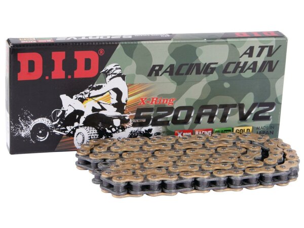 DID Kette "520ATV" G&B", 5/8 x 1/4, ATV Racing X-Ring, Zugkraft 3