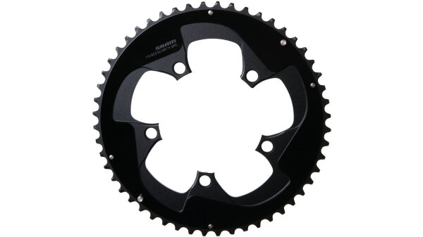 SRAM Kettenblatt "Road Double" 5-Arm, fü 52 Zähne, 110 mm Lochkreis, für Red, schwarz