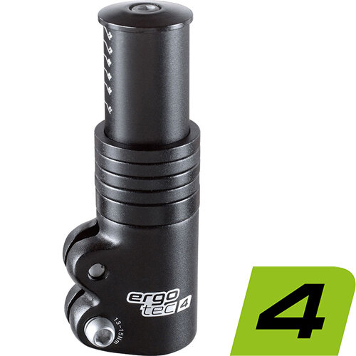 ERGOTEC Vorbau-Adapter "Ahead 3" SB-verp schwarz sandgestrahlt