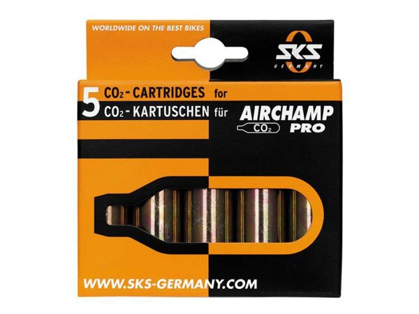 ersatzkartusche sks airchamp pro 5 kartuschen,á 16g auf karte,oh. gewinde