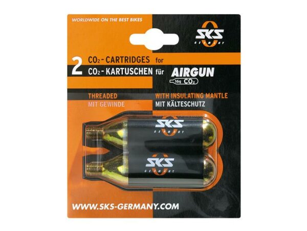 ersatzkartuschenset sks air gun 2 kartuschen,á 16g auf karte,mit gewinde