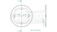 ESJOT Kettenrad "32116" 520, Stahl, schw 38...