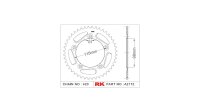 RK Kettenrad "A2172" 420, Aluminium elox 50...