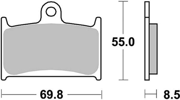 TRW Bremsbelag "MCB 595" Satz Typ SRT, Sinte