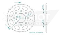 ESJOT Kettenrad "15090" 428, Stahl 44 Zähne