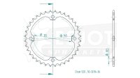 ESJOT Kettenrad "32114" 520, Stahl, schw 38...