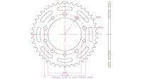 ESJOT Kettenrad "32206" 520, Stahl, schw 39...