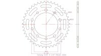 ESJOT Kettenrad "32206" 520, Stahl, schw 43...