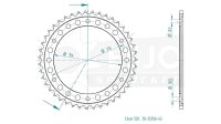 ESJOT Kettenrad "35058" 530, Stahl 43 Zähne