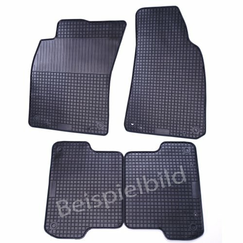 SCHÖNEK Fußmatte Gummi, in genauer Passf 4-teilig, schwarz Seat Ibiza ab Bj. 06/ 2008, Skoda Fabia III ab Bj. 09/ 2014, VW Polo (A05) ab Bj. 09/ 2009