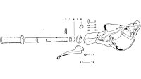 Ersatz für Gasgriff Piaggio PX Roller, P Gasgriffrohr, 24 mm Ø Alle Modelle