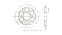 ESJOT Kettenrad "29048" 525, Stahl 41 Zähne