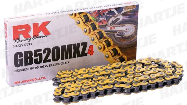 RK Kette "520MXZ4" 5/8 x 1/4, MX-Racing Kette, Zug 118 Glieder, g