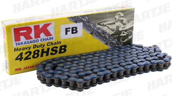 RK Kette "428HSB" (1/2x5/16) verstärkt, mit nahtlo 132 Glieder bl