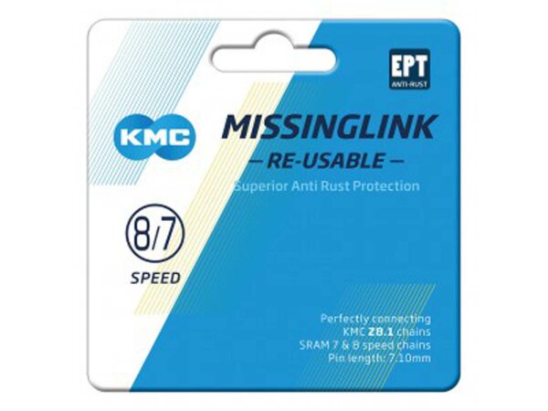 missinglink kmc 7/8r ept 2 stück, für ketten 7,1mm, silber